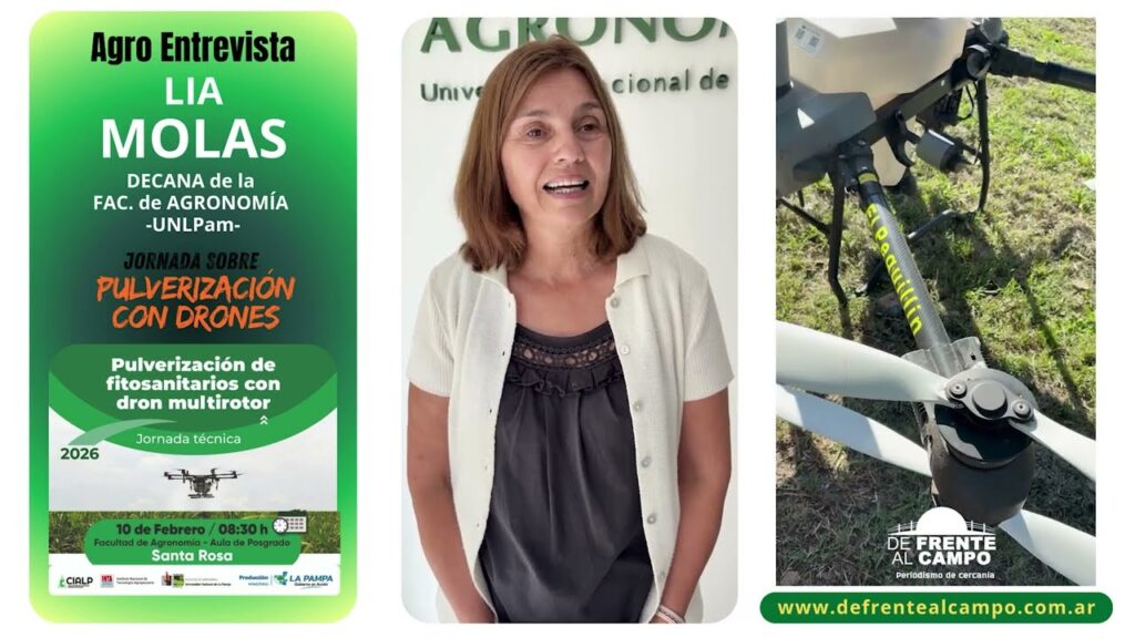 Lia Molas en jornada sobre pulverización con drones La Pampa 2026