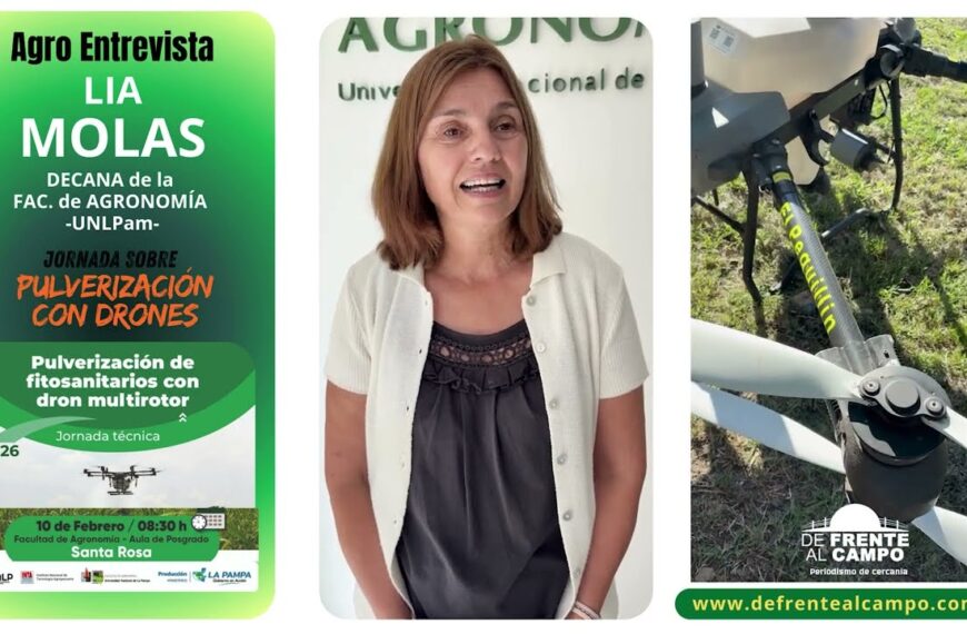 Lia Molas en jornada sobre pulverización con drones La Pampa 2026