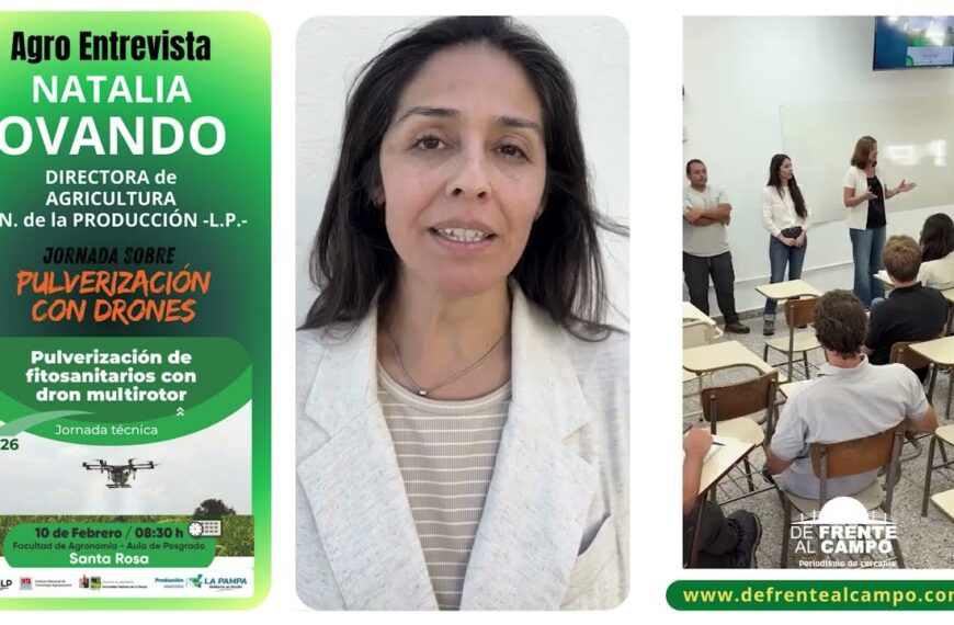Pulverización con drones: Natalia Ovando en jornada técnica sobre fitosanitarios en Santa Rosa
