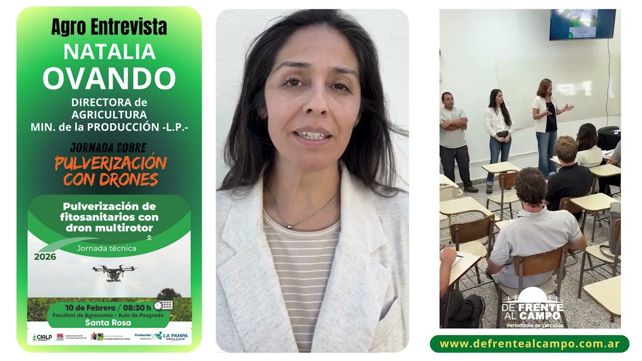 Pulverización con drones: Natalia Ovando en jornada técnica sobre fitosanitarios en Santa Rosa