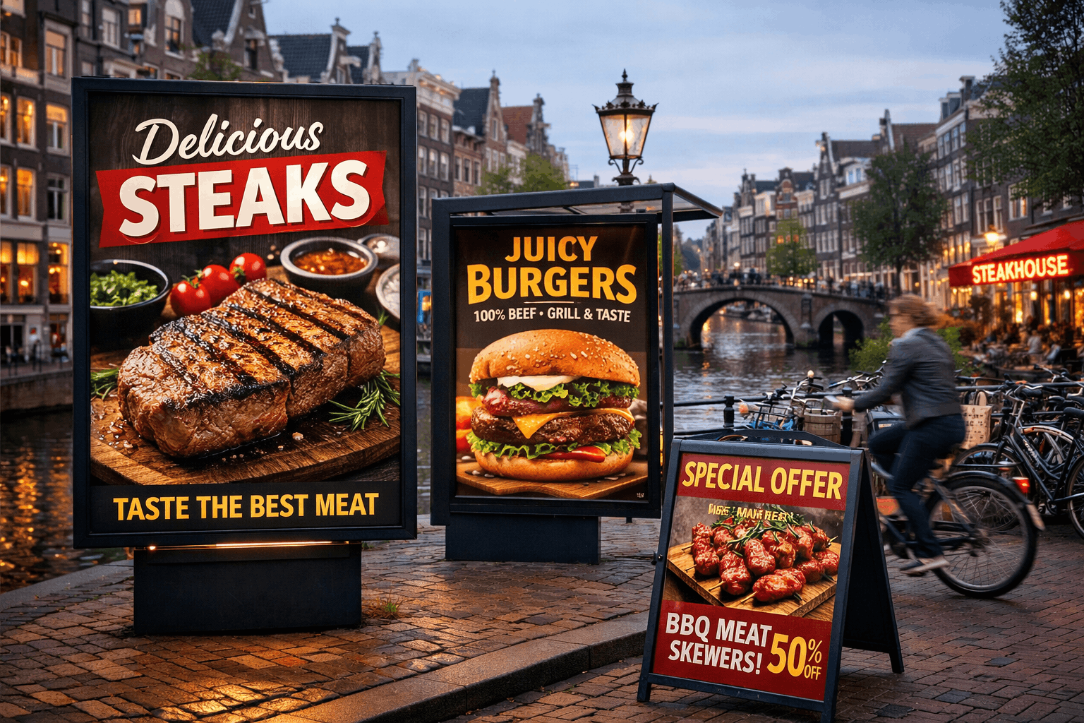 De locos: Ámsterdam prohibirá la publicidad de carne en espacios públicos desde el 1° de mayo