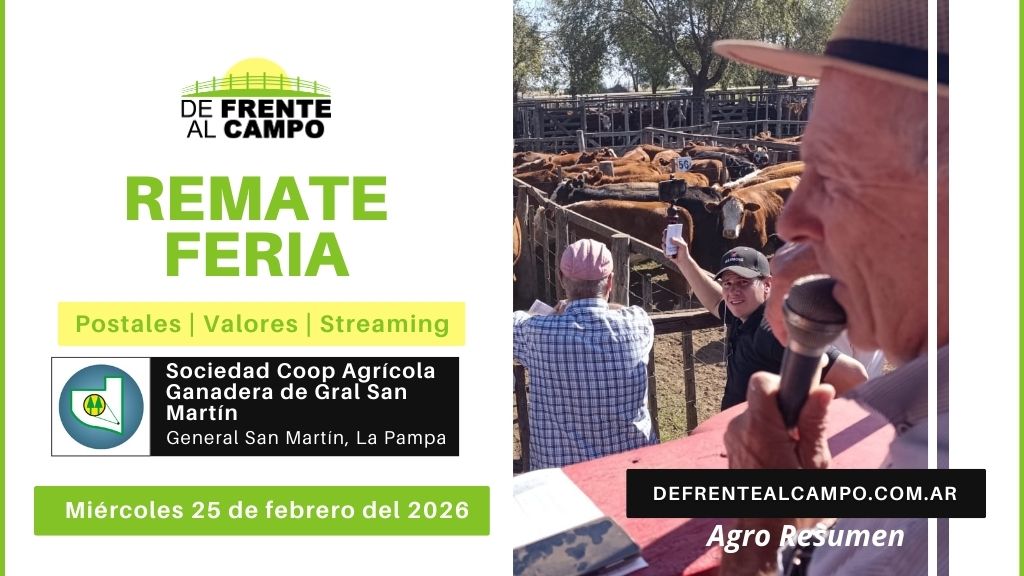 Remate Feria de Soc. Coop. de General San Martín | General San Martín | Miércoles 25/02/2026