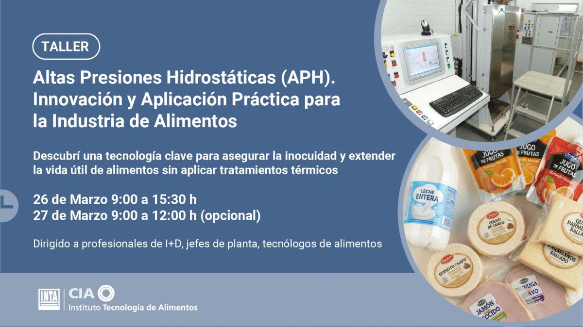 Taller Altas Presiones Hidrostáticas APH con equipos industriales y alimentos en capacitación